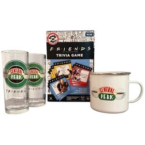 Friends Fan Gift Set – Central Perk Mug, Glasses & Trivia Game